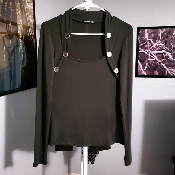 Pattyboutik Bolero Button Blouse Small - Picture 2 of 5